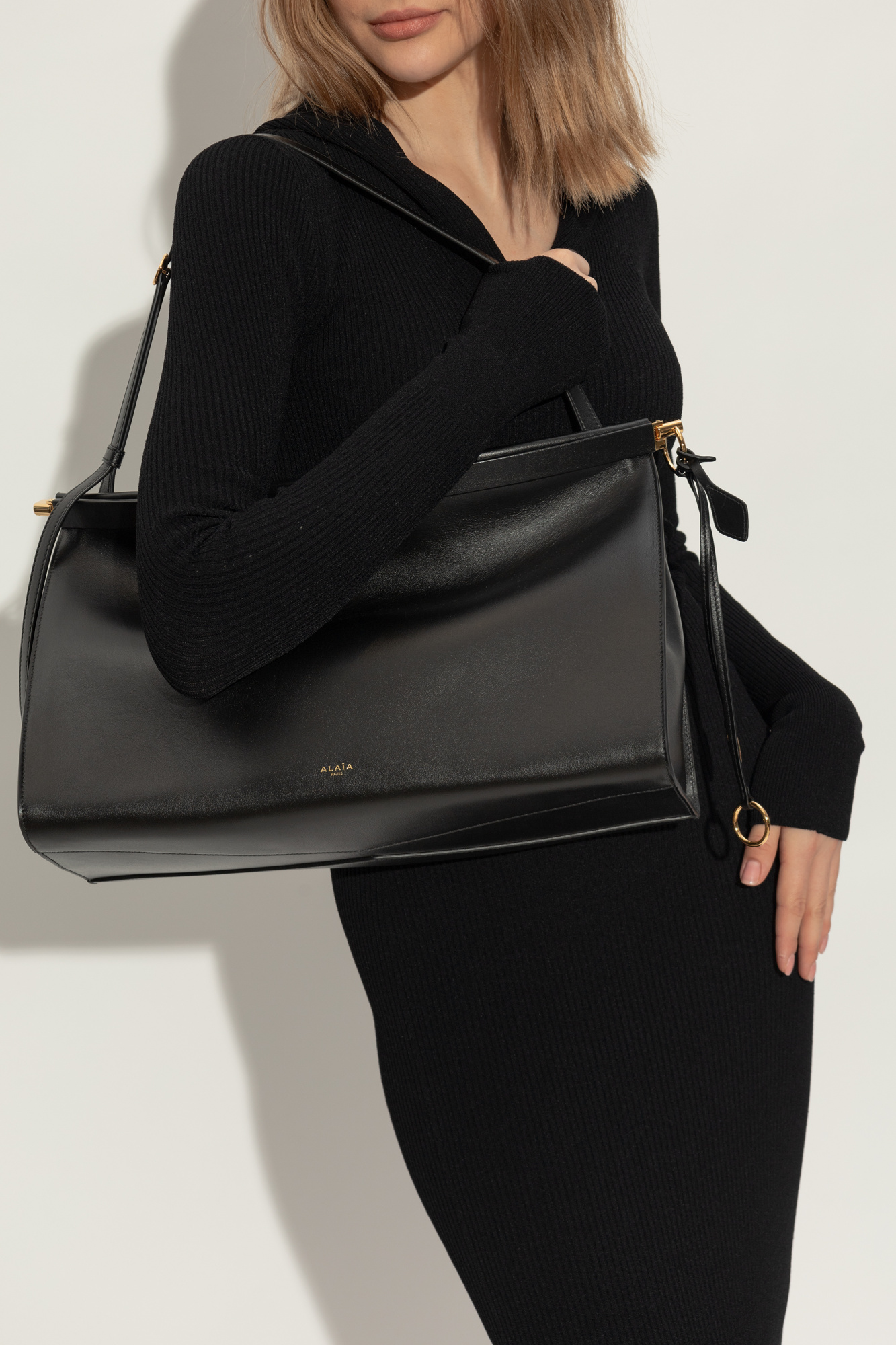 Black Leather bag Le Click East West Large Alaïa - Vitkac Canada